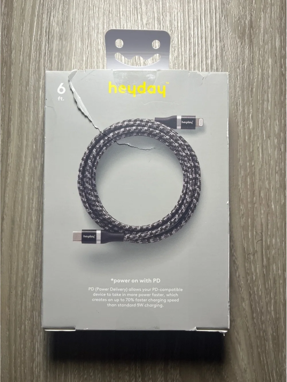 USB-C Fast Phone Charging Cable 6 ft for Apple iPhone and iPad by heyday New